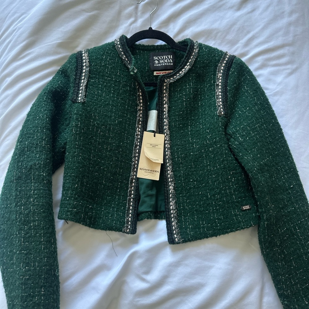 NWT Scotch and Soda cropped tweed jacket from Anthro XS